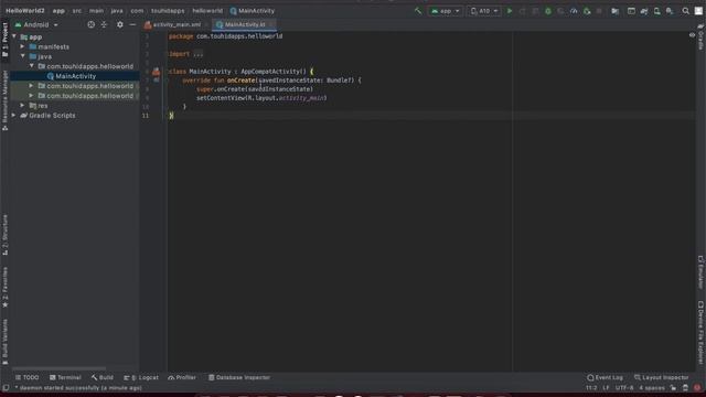 001 - HelloWorld - First Project - Android App Development with Kotlin смотреть онлайн