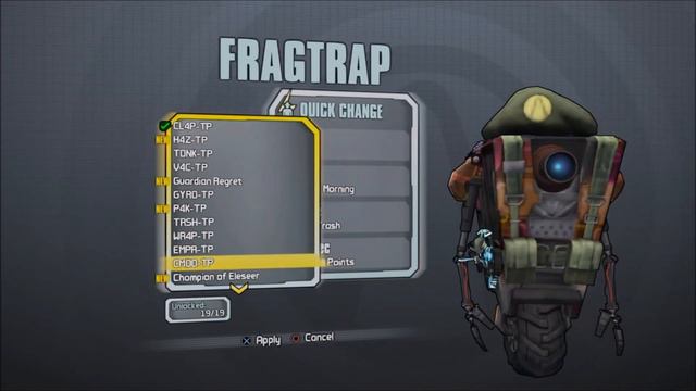 Borderlands The Pre Sequel - ClapTrap the FragTrap Showcasing All Heads смотреть онлайн