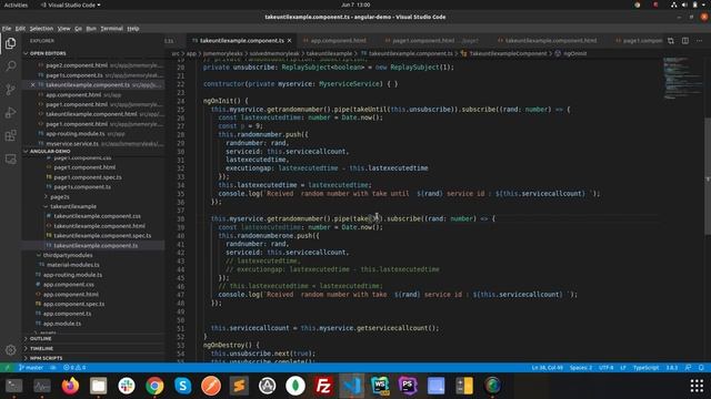In Angular Prevent JS memory leaks by usuing "take" of rxjs operator смотреть онлайн