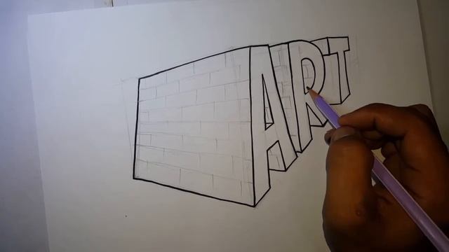 How to draw 3D "ART" font by Yogesh Singh смотреть онлайн