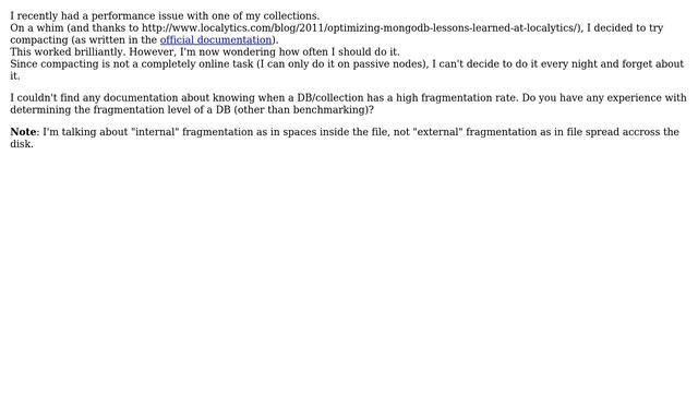 DevOps & SysAdmins: MongoDB - DB/collection fragmentation level смотреть онлайн