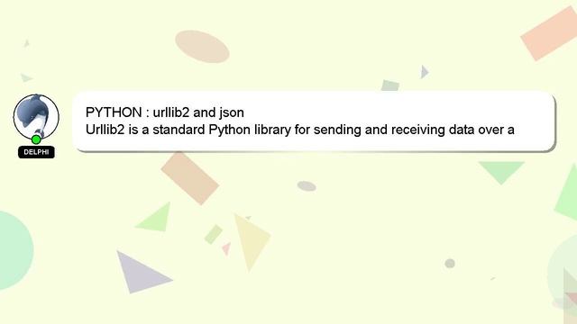 PYTHON : urllib2 and json смотреть онлайн