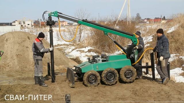 Монтаж винтовых свай под гараж смотреть онлайн