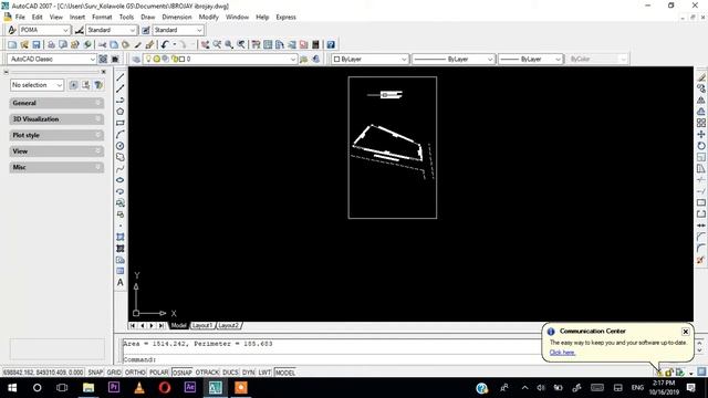 How to calculate the area of a survey plan in autocad environment. смотреть онлайн