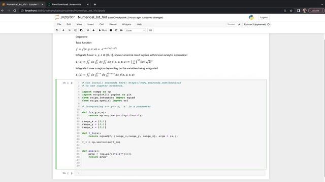 Numerical Integration with Variable Limits in Python смотреть онлайн