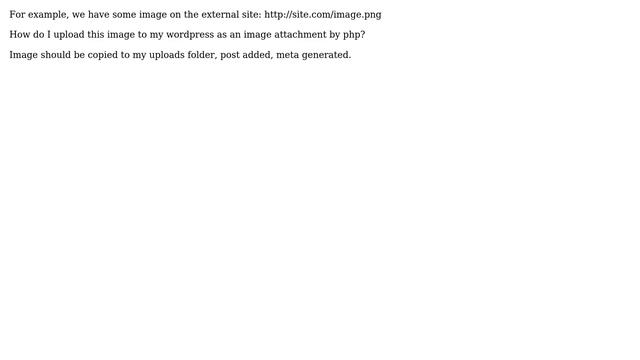 Wordpress: Upload attachment from external site смотреть онлайн