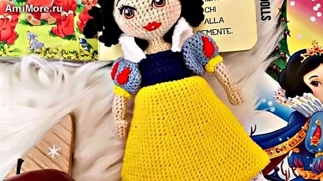 Амигуруми: схема Белоснежка. Игрушки вязаные крючком - Free crochet patterns. смотреть онлайн