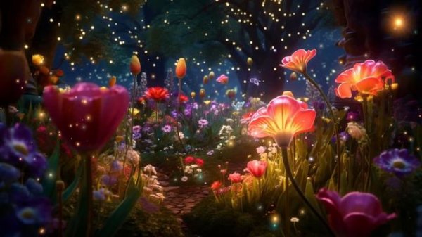 Magical Forest Music + Beautiful Flower Forest Space | Relax, Rest & Enjoy a Good Night's Sleep 😴