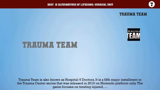 LifeSigns: Surgical Unit | Best 15 Alternatives of LifeSigns: Surgical Unit смотреть онлайн