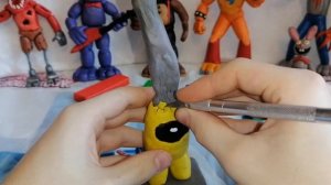 Как слепить Амонг Ас поэтапно- Творение Тревора Хендерсона из пластилина