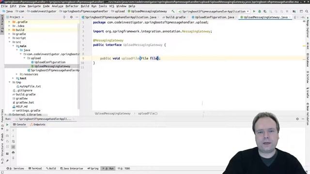 Spring Integration SftpMessageHandler Upload file through @MessagingGateway смотреть онлайн