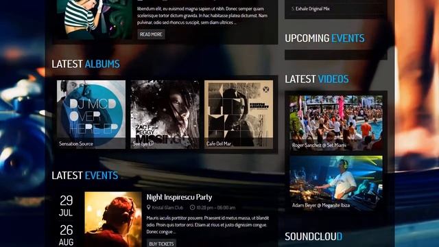 Clubber - Events and Music WordPress Theme смотреть онлайн