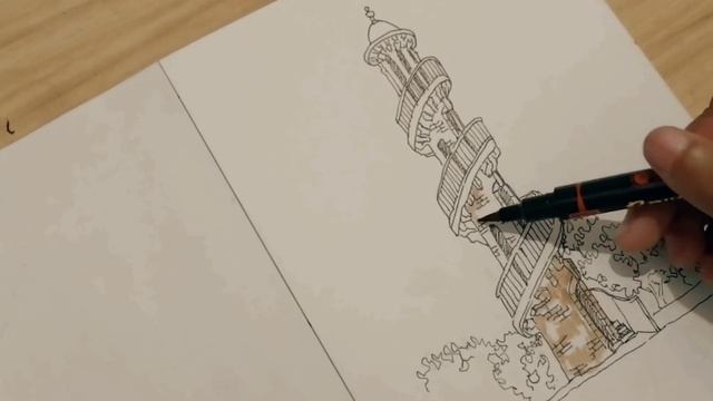 Urban Sketch (Simple Sketching with marker) смотреть онлайн