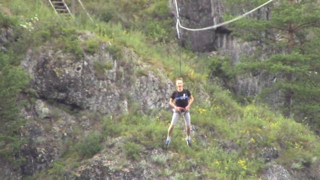 Прыжок на тарзанке! Чемальская ГЭС 2017 смотреть онлайн