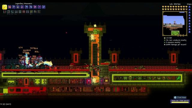 Terraria Expert Mode: AFK Frost Moon and Martian Madness Record Runs смотреть онлайн