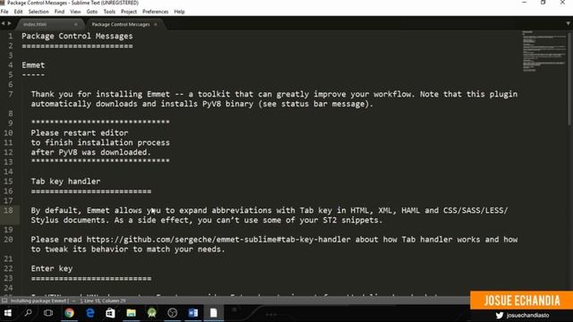 Instalar Sublime Text 3 + Package Control + Emmet смотреть онлайн