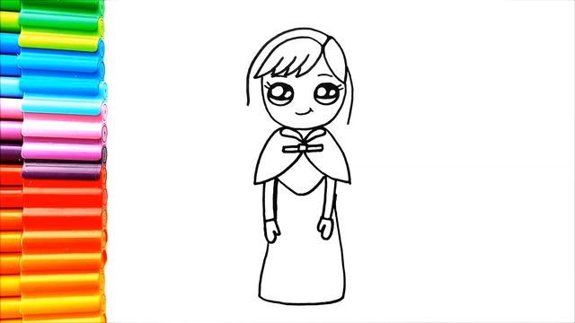 Рисунок Анны - Как нарисовать Анны с Холодного Сердца - Как нарисовать Анну - Disney Frozen смотреть онлайн