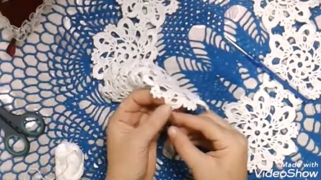 Воротничок из мотивов.(продолжение). Пуговица и петелька. смотреть онлайн