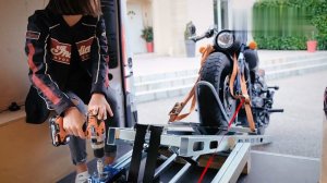 Трап с лебедкой для мотоциклов / моторампа