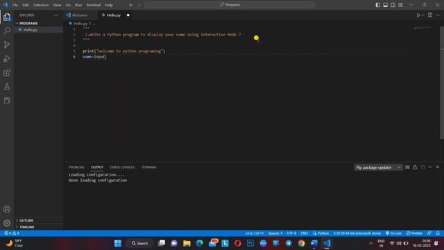 Write a Python Program To Display Your Name Using Interactive Mode? #python смотреть онлайн