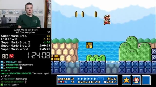 (2:42:37) Super Mario All-Stars - All Five Warpless speedrun *Former World Record* смотреть онлайн