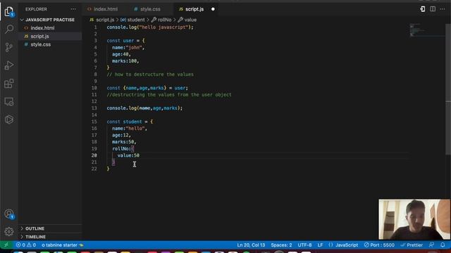 Object Destructuring in JavaScript | Learn Java | Complete JavaScript Tutorial | Tutort Academy смотреть онлайн