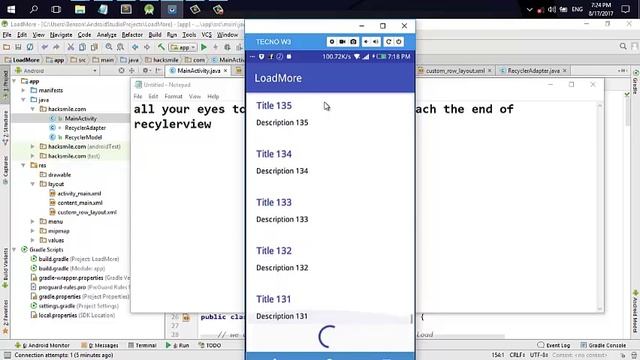 Endless Scrolling RecyclerView Tutorial for Android смотреть онлайн