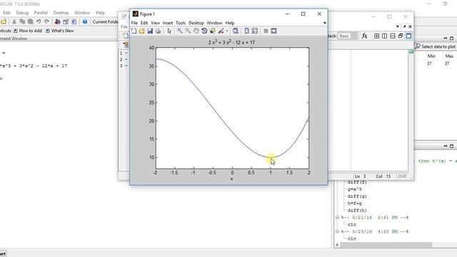 Calculus using MATLAB 21 - finding maxima and minima of any function смотреть онлайн