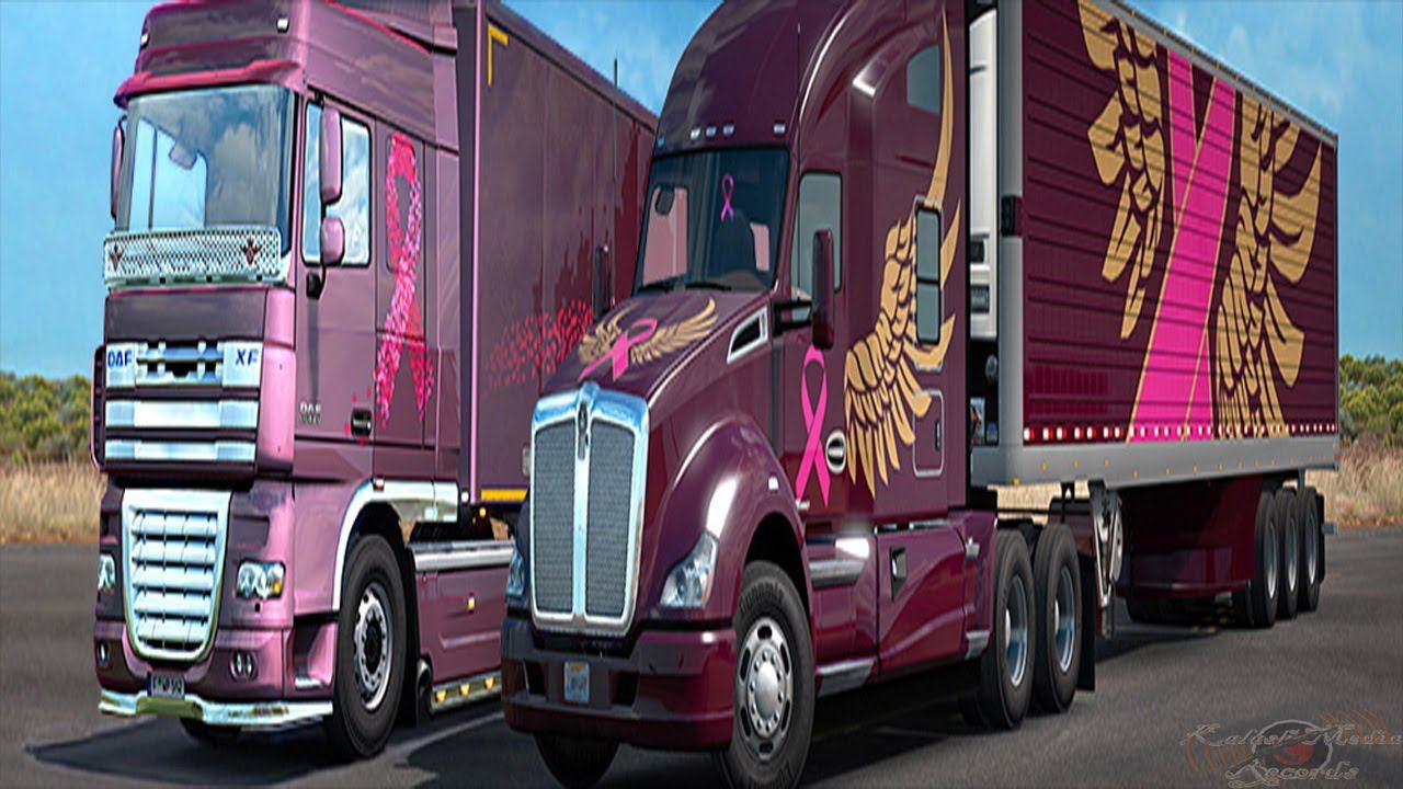 ATS, ETS 2: Ивент. Благотворительная Акция "Розовая Лента" смотреть онлайн