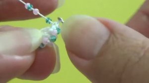 Как обвязать бусину с бисером. Вязание крючком.