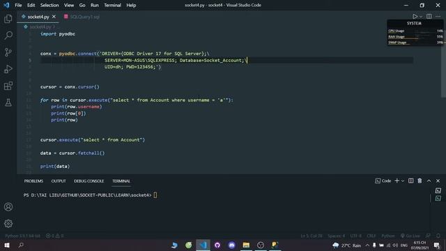 Hướng dẫn lấy dữ liệu từ SQL Server với python | thư viện pyodbc смотреть онлайн