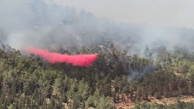 Firefighting Plane Battles Blaze Near Jerusalem | AFP
