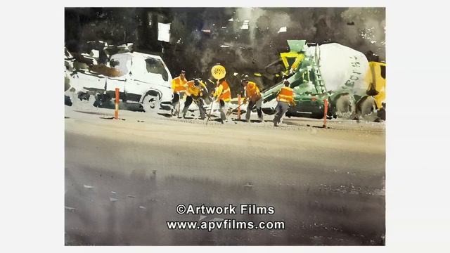 PEOPLE AT WORK Watercolours: Joseph Zbukvic