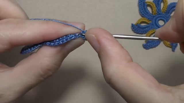 Вязание ЦВЕТКА крючком.Урок ирландского кружева.Lesson Irish lace knitting. смотреть онлайн