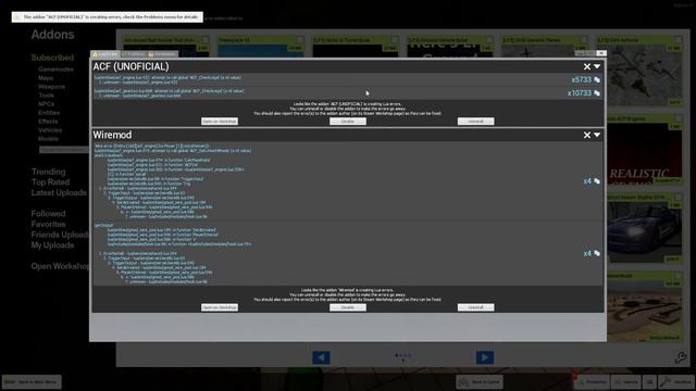 Gmod ACF addon not working. LUA errors and need help!! смотреть онлайн