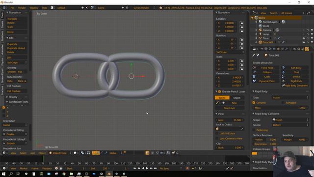 How To Make Rigid Body Chain - Blender Tutorial смотреть онлайн