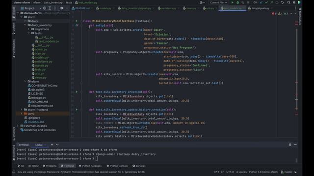 Dairy Farm Management System with Python - Django Models Tutorial (DAIRY INVENTORY #1) смотреть онлайн