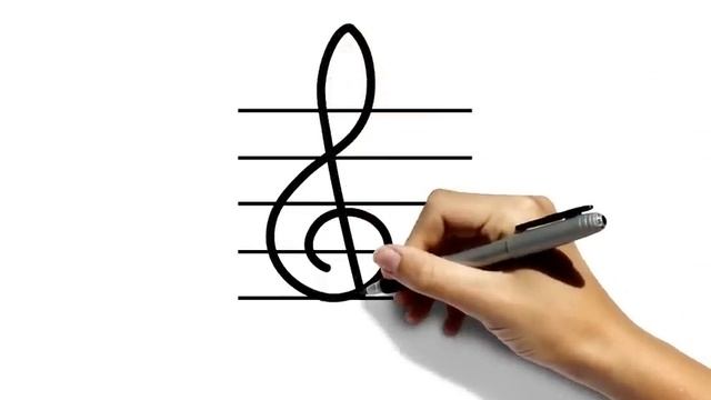 How to draw a treble clef | wie man einen Violinschlüssel ziehen смотреть онлайн