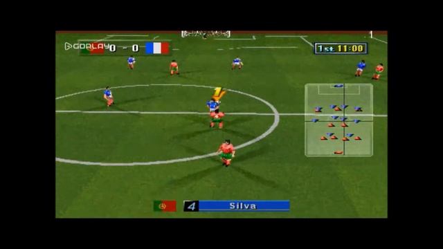 Sega Worldwide Soccer 97 - Gameplay (Portugal x France): Sega Saturn смотреть онлайн