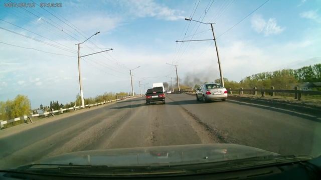 Омск. Горит ПАЗ смотреть онлайн