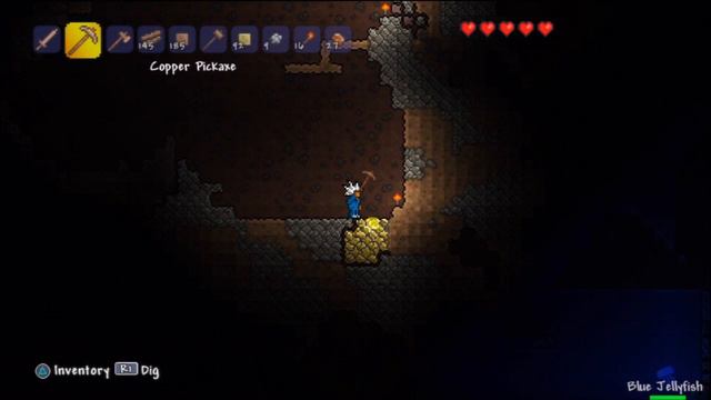 Let's Play Terraria PS3: Part 2 - Glowing Mushrooms and Lots of Minerals! смотреть онлайн