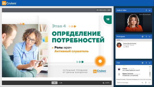 Школа Экспертности. Урок№3. От Новичка до Эксперта в МЛМ. 7 этапов успешной продажи. Диана Борщенко