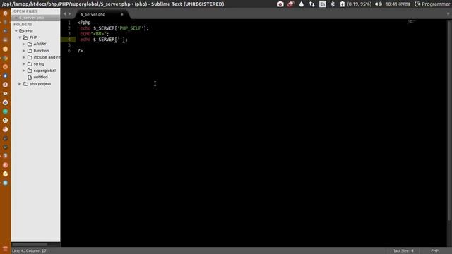 PHP SUPERGLOBALS смотреть онлайн