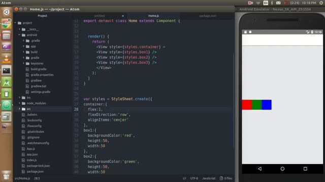 React-Native tutorial # 11 react-native flex layout | learn style concept смотреть онлайн