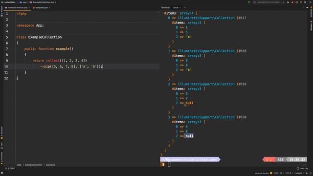 zip | Laravel Collections смотреть онлайн