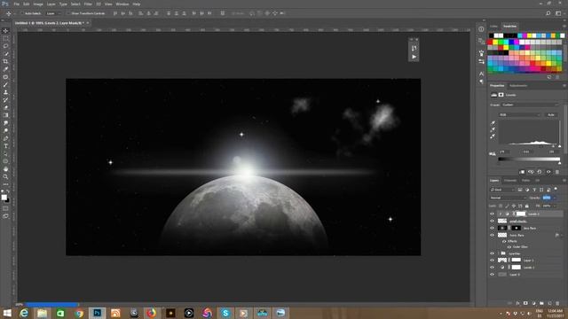 Making a realistic Space Scene in Photoshop смотреть онлайн