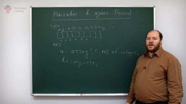 Информатика. Язык Pascal: Массивы в Pascal. Центр онлайн-обучения «Фоксфорд»