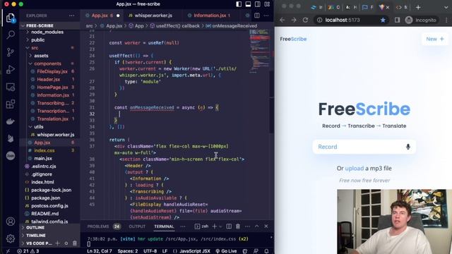 Build a Machine Learning Web Application | React.js Huggingface.js & TailwindCSS смотреть онлайн