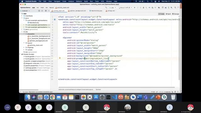 Mobile Application Development -Lecture 18 Android Spinner with practical Example смотреть онлайн