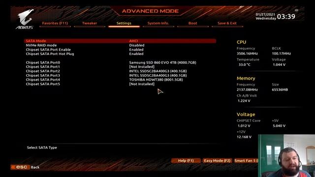 Basic BIOS Configuration On GIGABYTE X570 Aorus Ultra (rev. 1.2) - Enable XMP смотреть онлайн